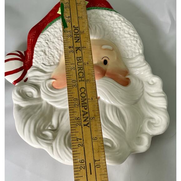 Fitz and Floyd Christmas Plate Peppermint Santa - Picture 5 of 7